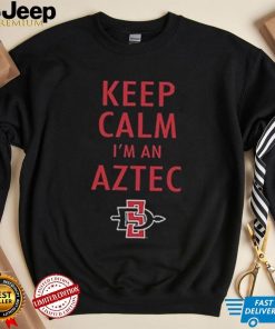 SDSU San Diego State University Aztecs NCAA Keep Calm Tee T Shirt Black