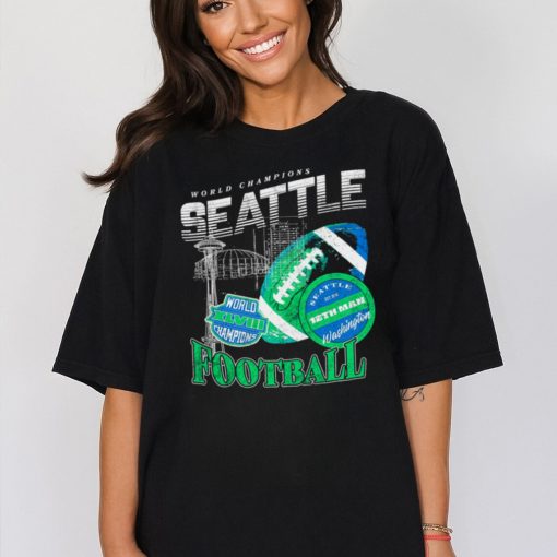 SEATTLE SEAHAWKS WORLD CHAMPIONS FOOTBALL RETRO SHIRT