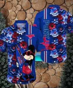 SMU Mustangs Hawaiian Shirt Mickey Love Surfing Trending Summer Gift