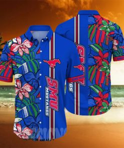 SMU Mustangs NCAA Flower Full Print Unisex Hawaiian Shirt