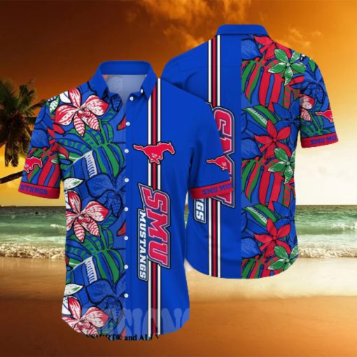 SMU Mustangs NCAA Flower Full Print Unisex Hawaiian Shirt