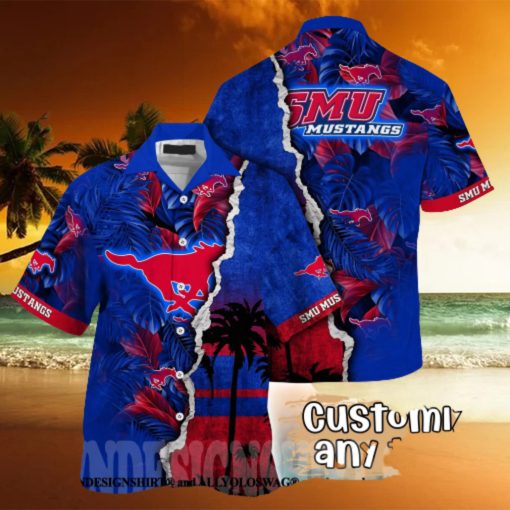 SMU Mustangs NCAA Flower Full Printed Classic Hawaiian Shirt