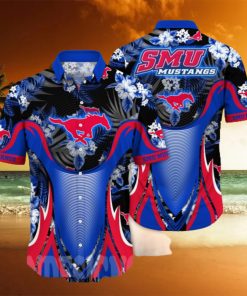 SMU Mustangs NCAA Flower Full Printed Hawaiian Shirt