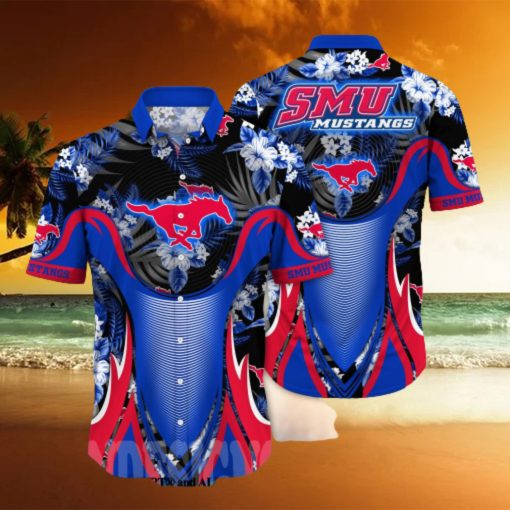 SMU Mustangs NCAA Flower Full Printed Hawaiian Shirt