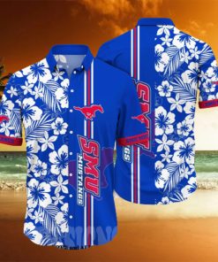 SMU Mustangs NCAA Flower Full Printed Unisex Hawaiian Shirt