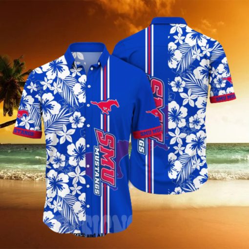 SMU Mustangs NCAA Flower Full Printed Unisex Hawaiian Shirt