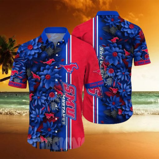 SMU Mustangs NCAA Flower Unisex All Over Print Hawaiian Shirt