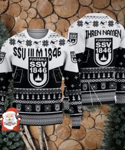 SSV Ulm 1846 3D Ugly Christmas Sweater Christmas Holiday Gift Custom Name For Men And Women