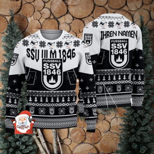 SSV Ulm 1846 3D Ugly Christmas Sweater Christmas Holiday Gift Custom Name For Men And Women