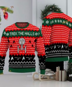 ST Trek The Halls Ugly Christmas Sweater, Funniest Ugly Christmas Sweater