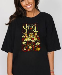 SUPER GHOST BOOAHHH HEAVY METAL VIDEO GAME T SHIRT