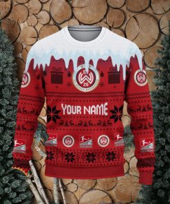 SV Wehen Wiesbaden Logo Ugly Christmas Sweater New Gift For Men And Women Custom Name Custom Name