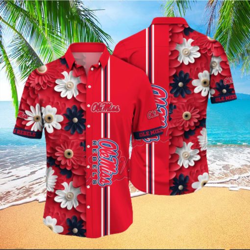 Ole Miss Rebels NCAA Flower Hawaiian Shirt