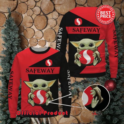 Safeway Baby Yoda With Logo Ugly Christmas Sweater