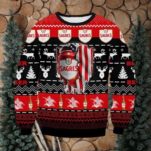 Sagres Beer Ugly Christmas Sweater, Gift for Christmas Holiday