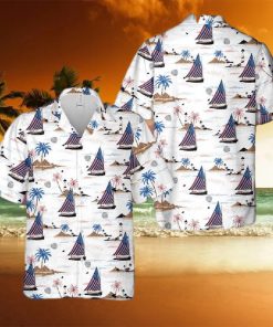 Sailboat Usa 4th Of July Hawaiian Shirt