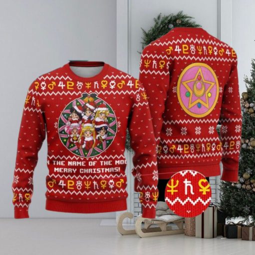 Sailor Moon Ugly Christmas Sweater Anime Xmas 3D Over Print Shirt