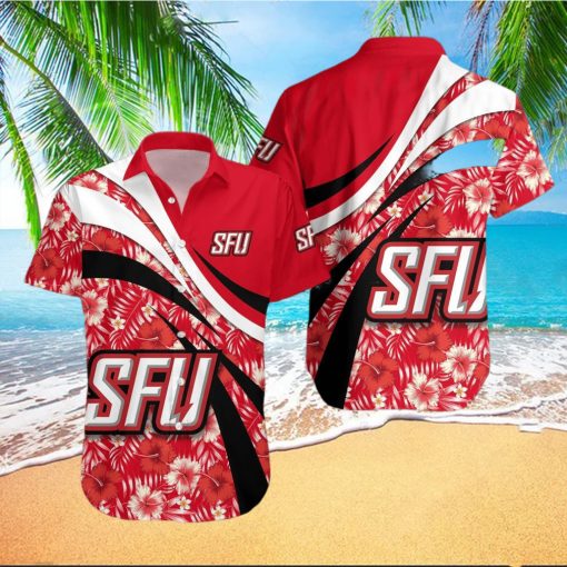 Saint Francis Red Flash 3D Hawaiian Shirt Hibiscus Sport Style NCAA Summer Beach For Fans Gift