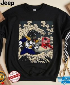 Saiyan in the great wave shirt