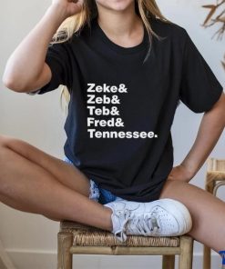 Sam Carter wearing Zeke Zeb Ted Fred Tennessee shirt