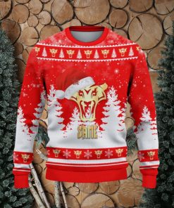 Same Logo Wearing Santa Hat Trending Christmas Gift AOP Ugly Christmas Sweater Men Women Winter Gift