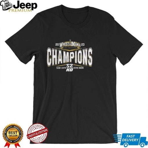 Sami zayn & kevin owens wrestlemania 39 champions shirt