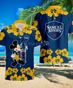 Samuel Adams Funny Mickey Mouse Hibicus Flower Hawaiian Shirt