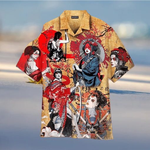 Samurai Girl Summer Hawaiian Shirt