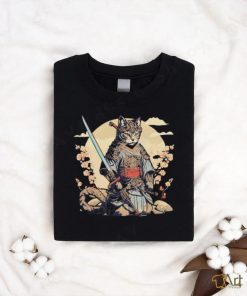 Samurai Ninja Cat Vintage Japanese Shirt