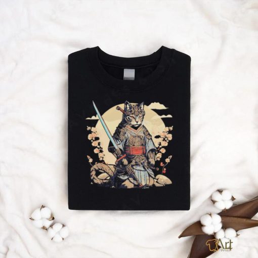 Samurai Ninja Cat Vintage Japanese Shirt