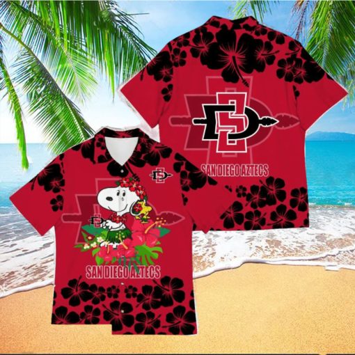 San Diego State Aztec Snoopy Champions Funny Hawaiian Shirt New For Fans Gift Christmas Holidays