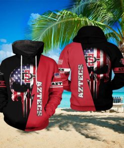 San Diego State Aztecs NCAA US Flag Skull 3D Printed Hoodie