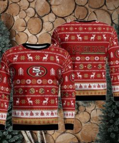 San Francisco 49Ers Reindeers Parttern Ugly Christmas Sweaters