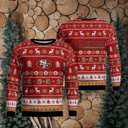 San Francisco 49Ers Reindeers Parttern Ugly Christmas Sweaters