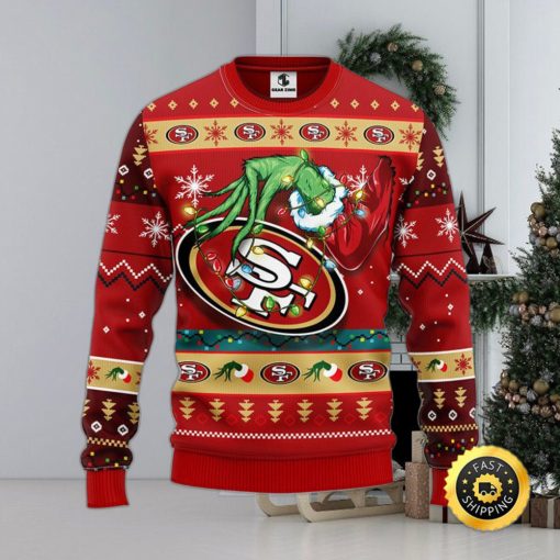 San Francisco 49ers Christmas Ugly Sweater Grinch Show Your Team Spirit