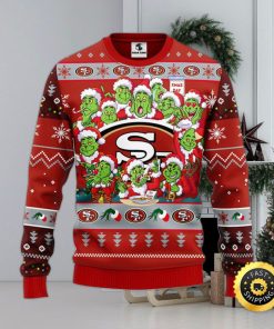 San Francisco 49ers Christmas Ugly Sweater Print 12 Grinch Xmas Day Show Your Team Spirit