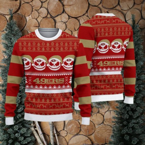 San Francisco 49ers Fans Reindeer Pattern Ugly Christmas Sweater Gift