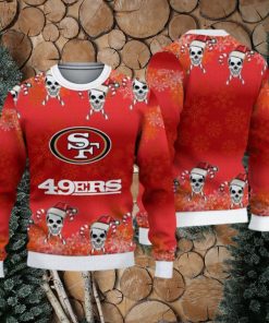 San Francisco 49ers Fans Skull Outfit Knitted Christmas Sweater