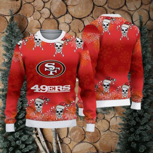 San Francisco 49ers Fans Skull Outfit Knitted Christmas Sweater