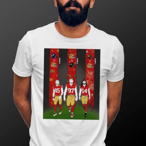 San Francisco 49ers George Kittle Nick Bosa Fred Warner art shirt