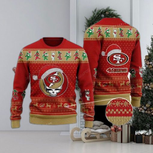 San Francisco 49ers Grateful Dead Skull And Bears Ugly Sweater