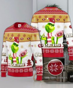 San Francisco 49ers Grinch Knit Ugly Christmas sweater