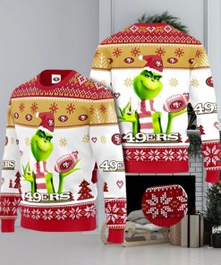 San Francisco 49ers Grinch Ugly Christmas Sweater Xmas 3D Printed Christmas Sweater Gift