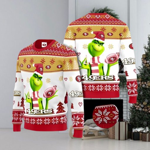 San Francisco 49ers Grinch Ugly Christmas Sweater Xmas 3D Printed Christmas Sweater Gift