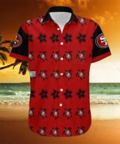 San Francisco 49ers Hawaiian Shirt Turtle Pattern Summer Beach Shirt 49ers Hawaiian Shirt Aloha Shirt