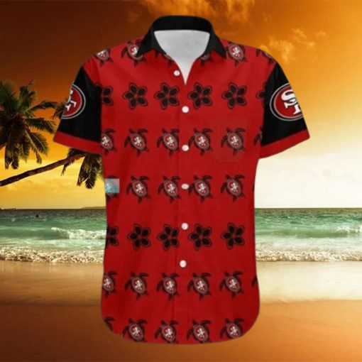 San Francisco 49ers Hawaiian Shirt Turtle Pattern Summer Beach Shirt  49ers Hawaiian Shirt  Aloha Shirt