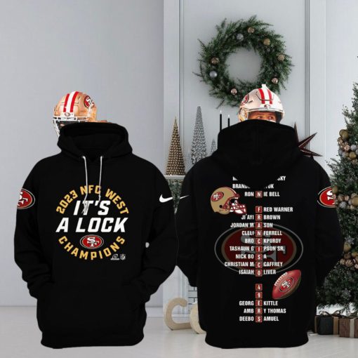 San Francisco 49ers It’s A Lock NFC West Champions 2023 Hoodie, Longpants, Cap – Black