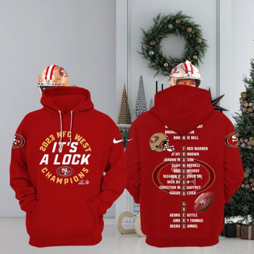 San Francisco 49ers It’s A Lock NFC West Champions 2023 Hoodie, Longpants, Cap