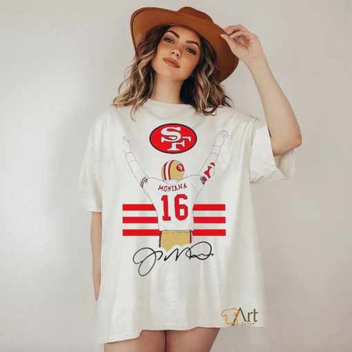 San Francisco 49ers Joseph Montana’s back 16 signature shirt