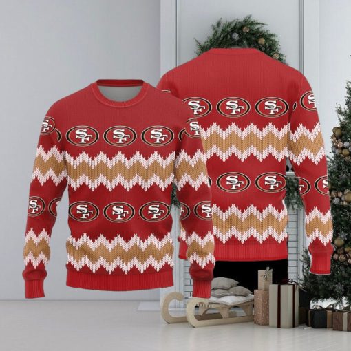 San Francisco 49ers Logo Knitted Pattern Ugly Christmas Sweater